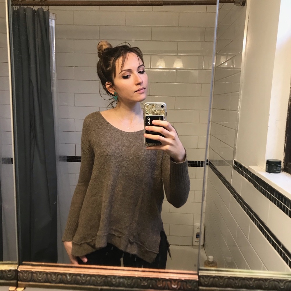 Cute Free People alpaca/wool sweater